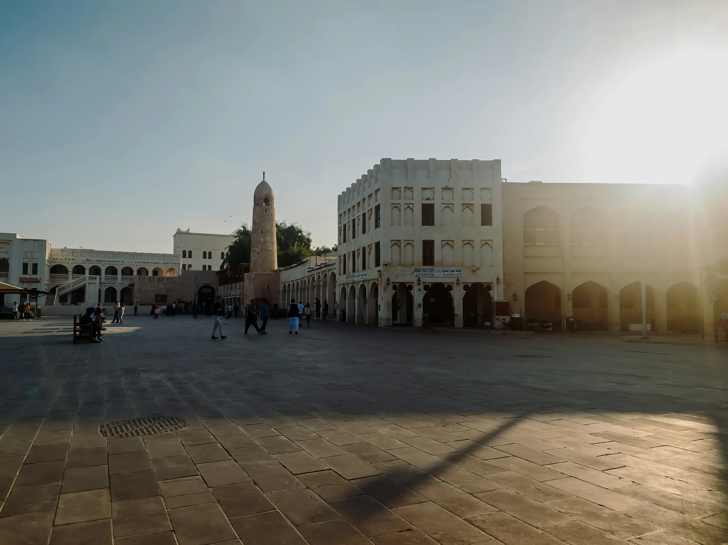 Sunlit square at Souq Waqif in Doha